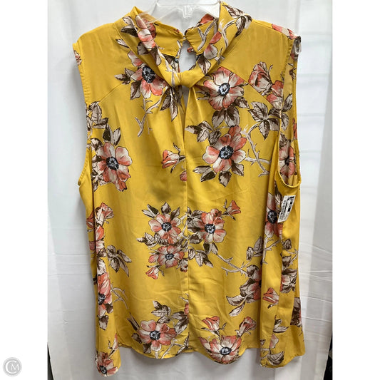 Top Sleeveless By Papermoon In Yellow, Size: 3x