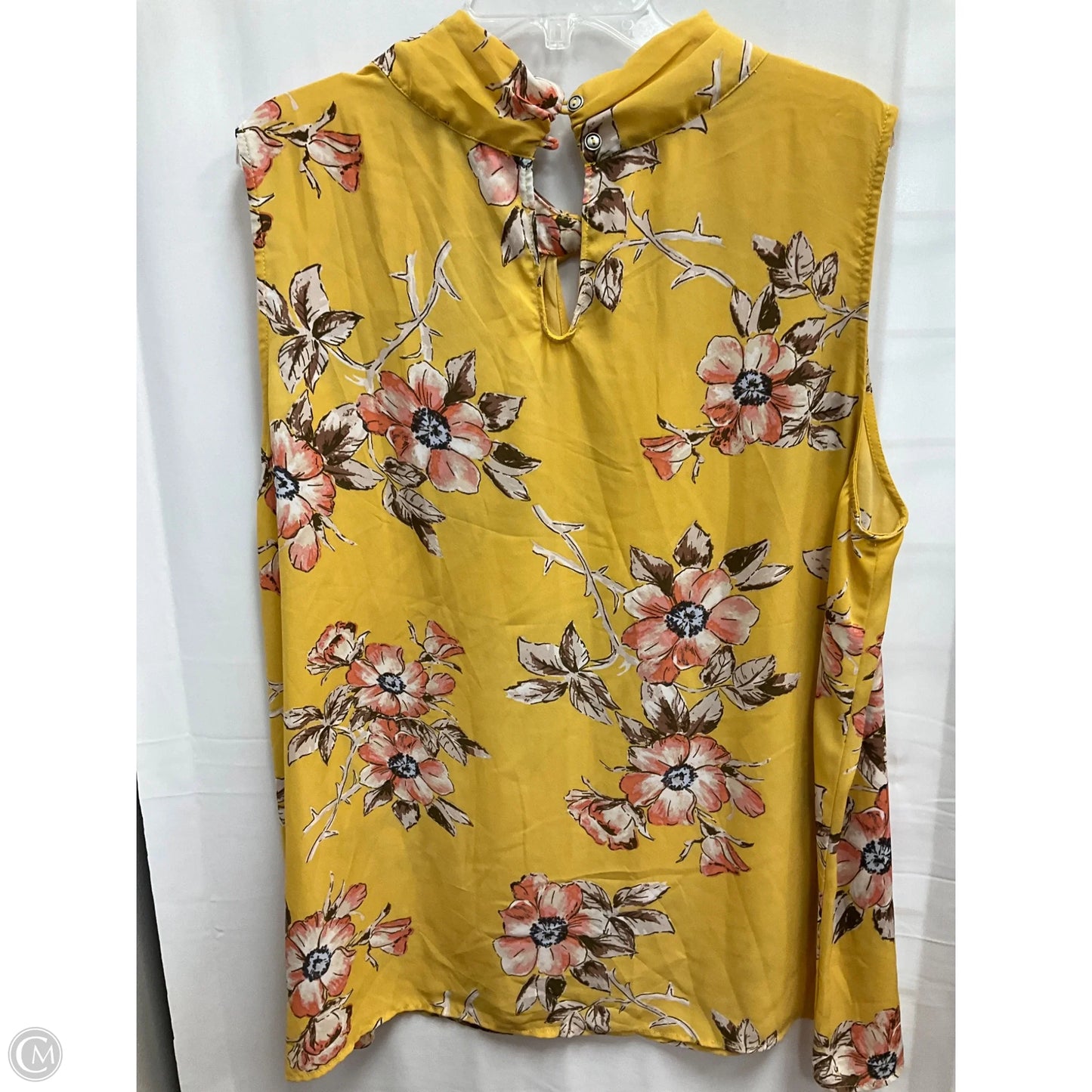 Top Sleeveless By Papermoon In Yellow, Size: 3x
