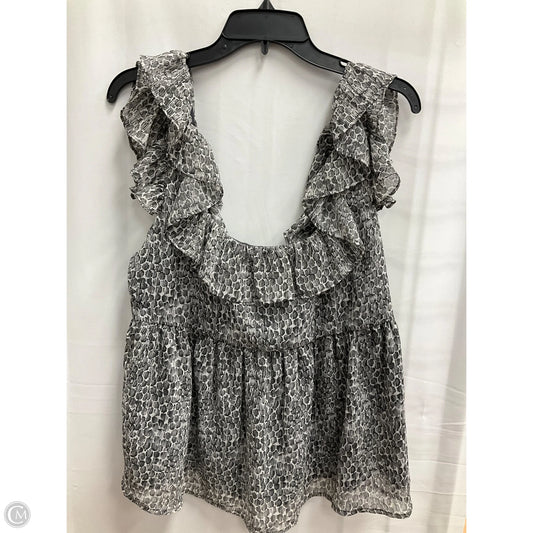 Blouse Sleeveless By Banana Republic In Grey, Size: M