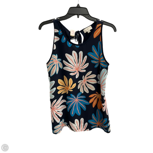 Top Sleeveless By Loft In Floral Print, Size: S