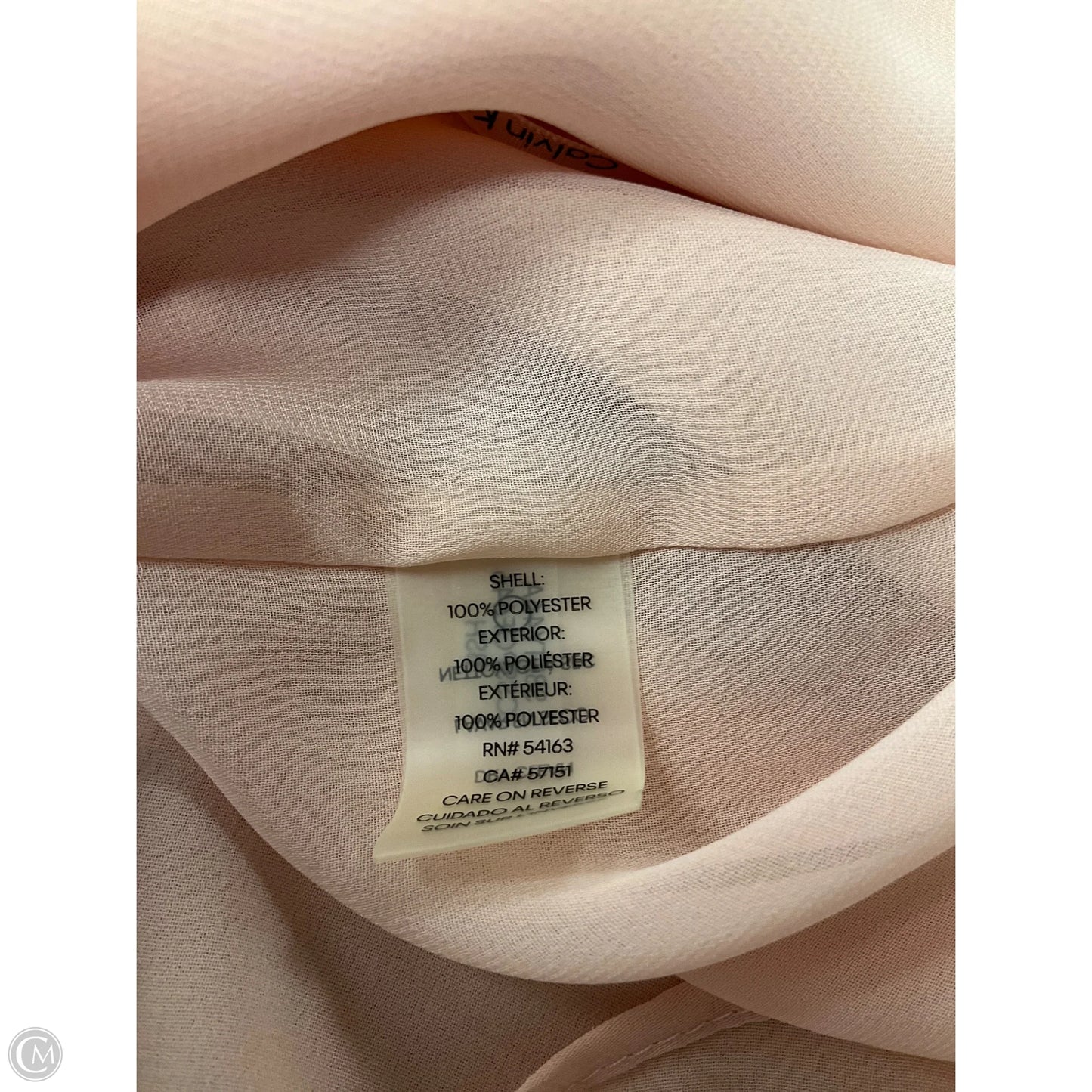 Top Sleeveless By Calvin Klein In Peach, Size: S