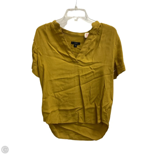 Blouse Short Sleeve By J. Crew In Yellow, Size: Xs