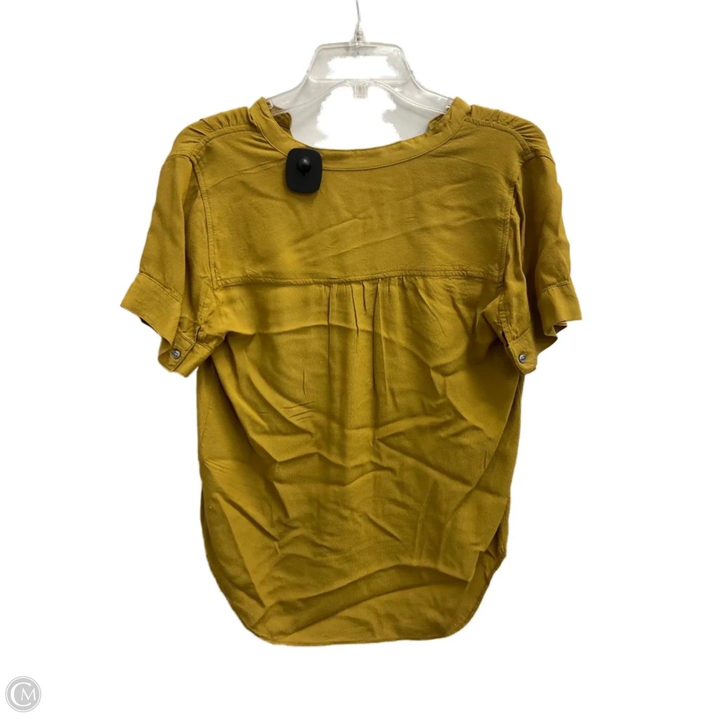 Blouse Short Sleeve By J. Crew In Yellow, Size: Xs