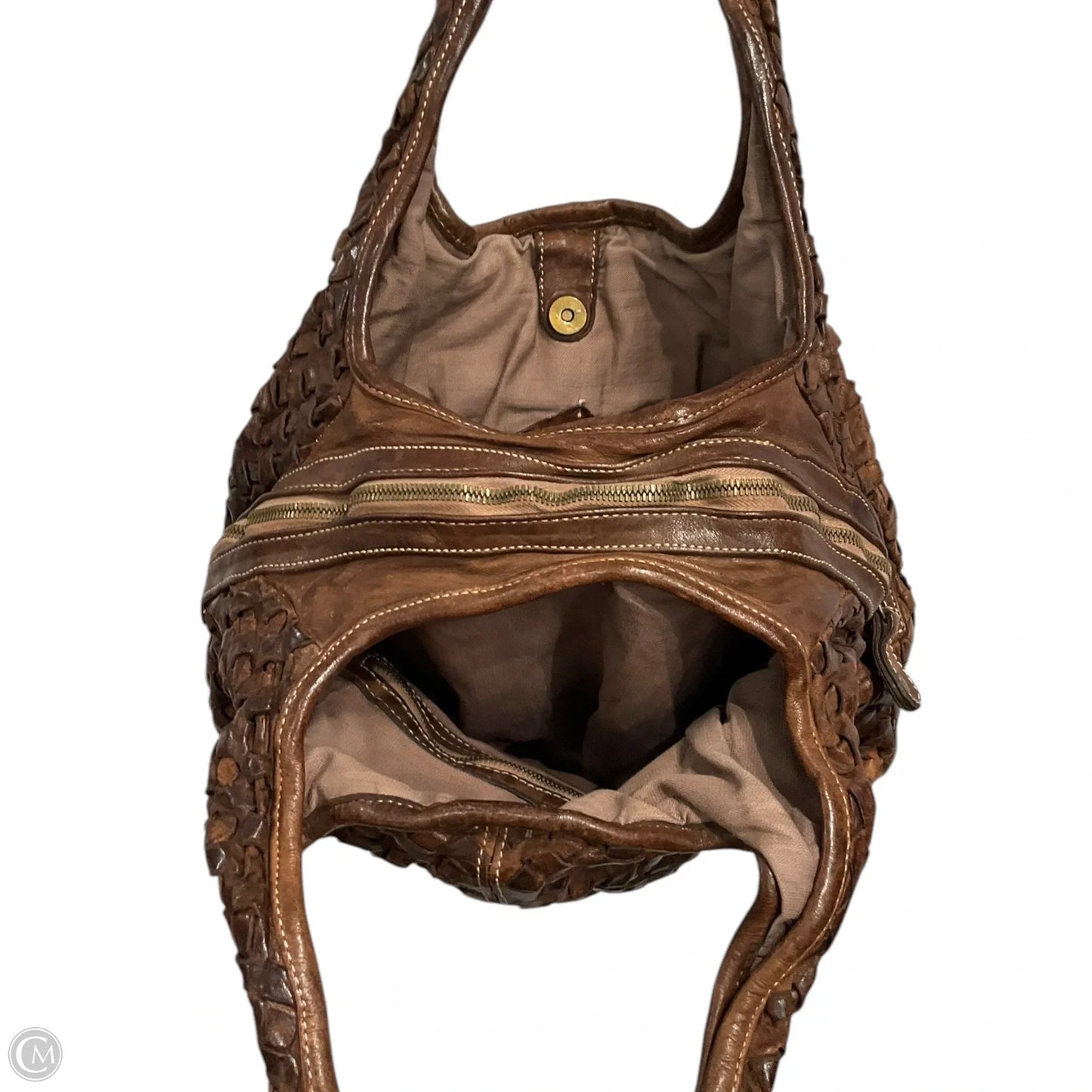 Handbag Leather By Cmc, Size: Medium