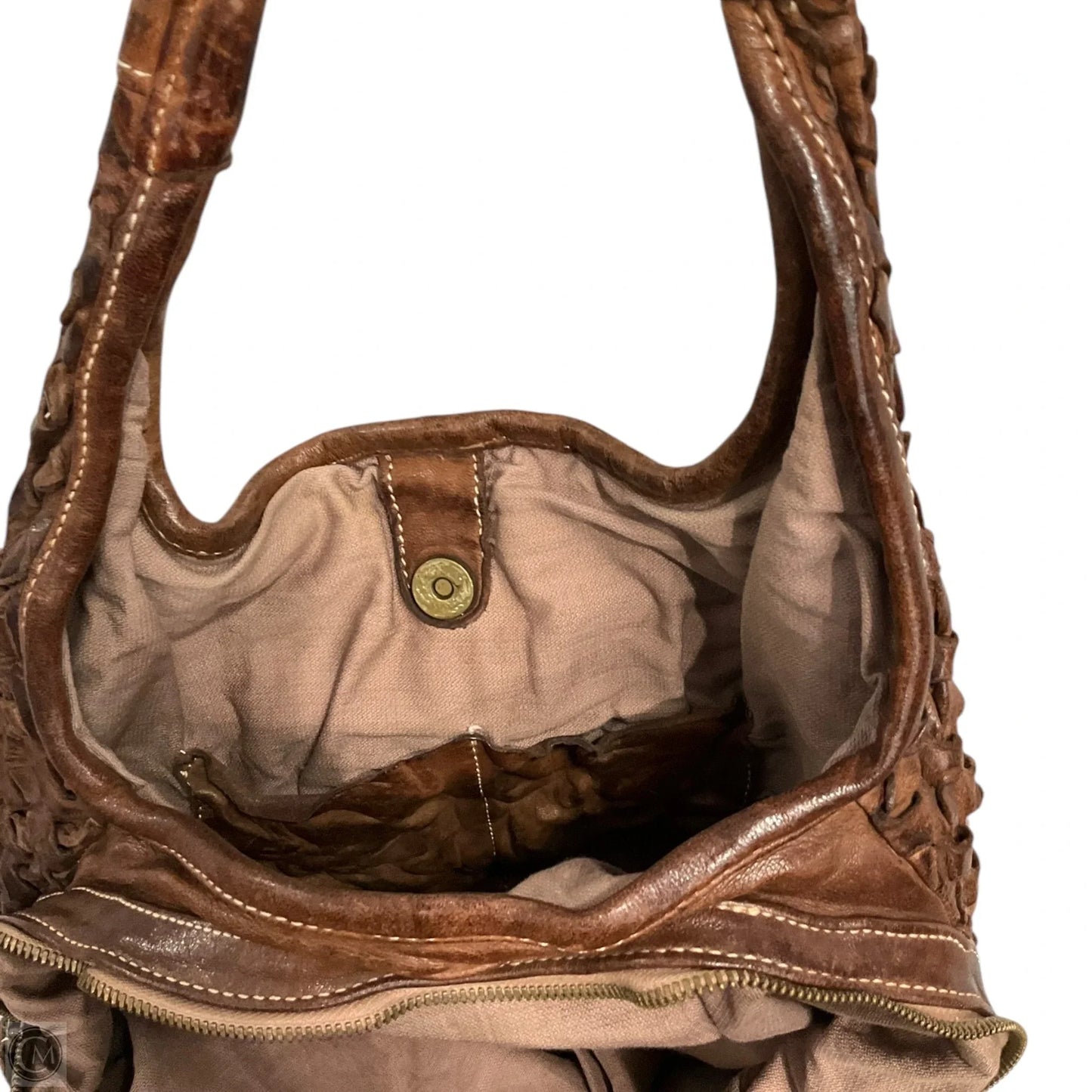 Handbag Leather By Cmc, Size: Medium