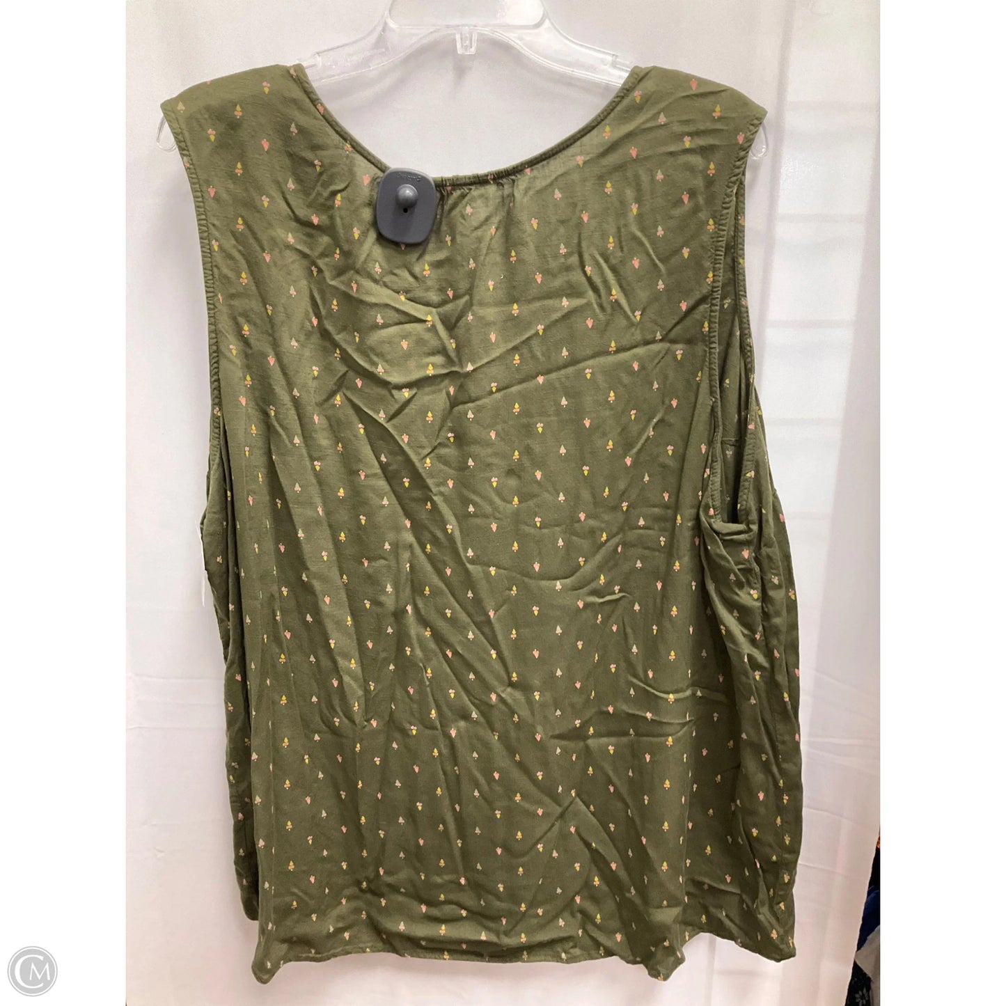 Top Sleeveless By Sonoma In Green, Size: 3x