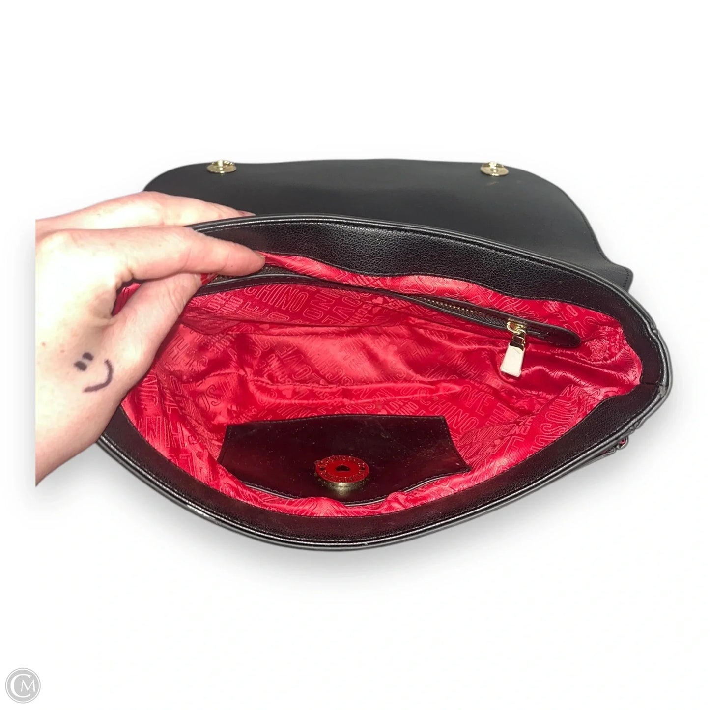 Crossbody Leather By Love Moschino, Size: Medium