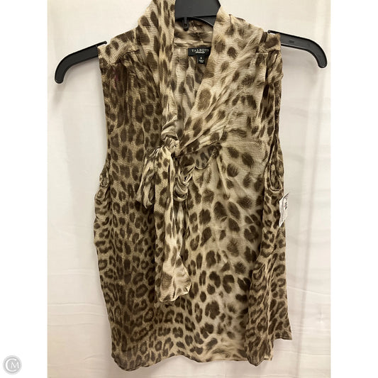 Top Sleeveless By Talbots In Animal Print, Size: M