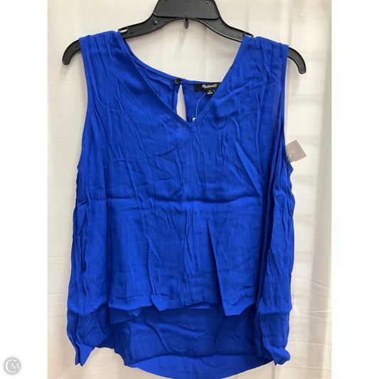 Top Sleeveless By Madewell In Blue, Size: M