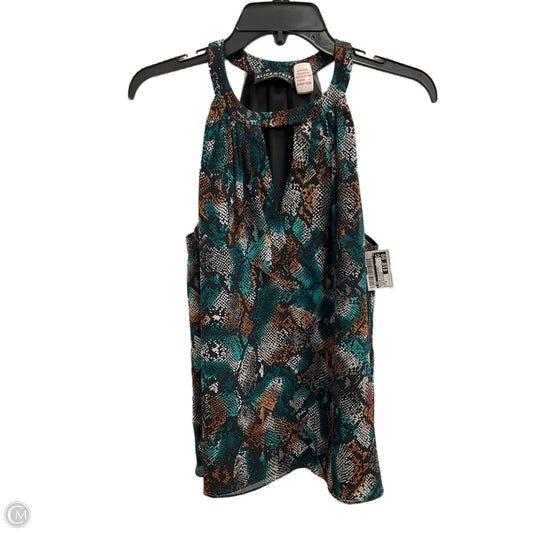 Blouse Sleeveless By Cma In Snakeskin Print, Size: S
