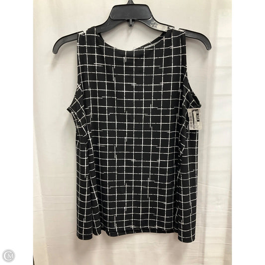 Blouse Sleeveless By Sympli In Black & White, Size: S