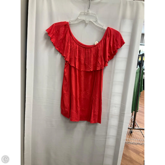 Top Sleeveless By Loft In Coral, Size: S
