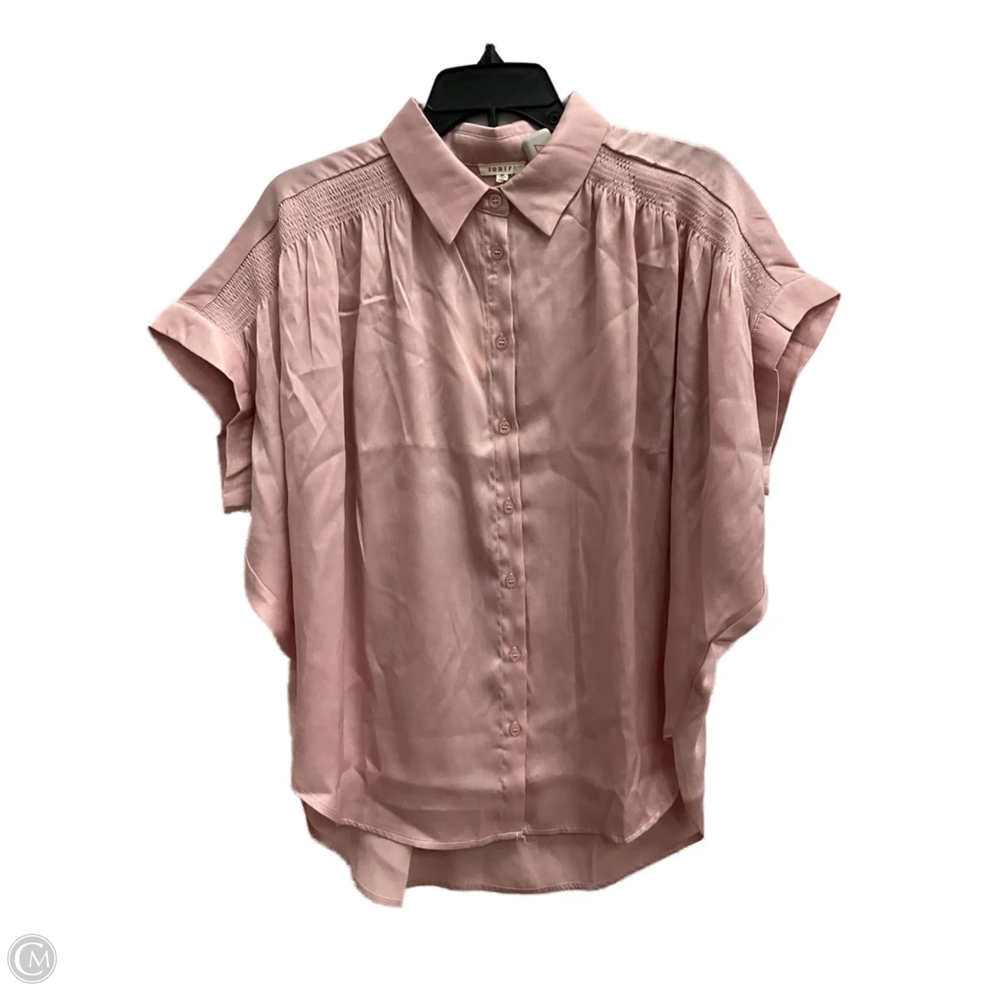 Blouse Short Sleeve By Jodifl In Pink, Size: M