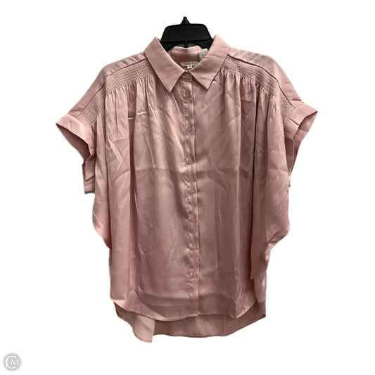 Blouse Short Sleeve By Jodifl In Pink, Size: M