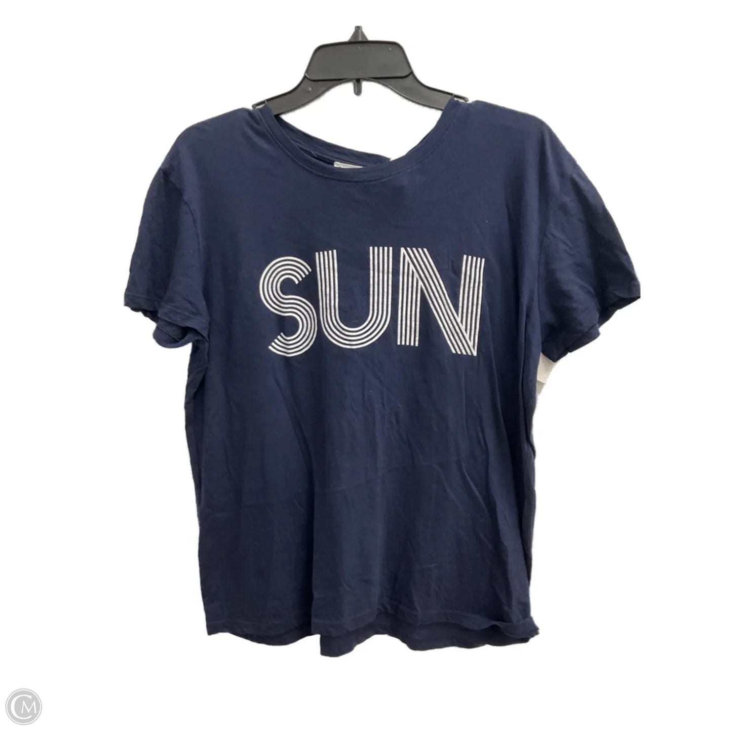 Top Short Sleeve Basic By Sundry In Navy, Size: Xs