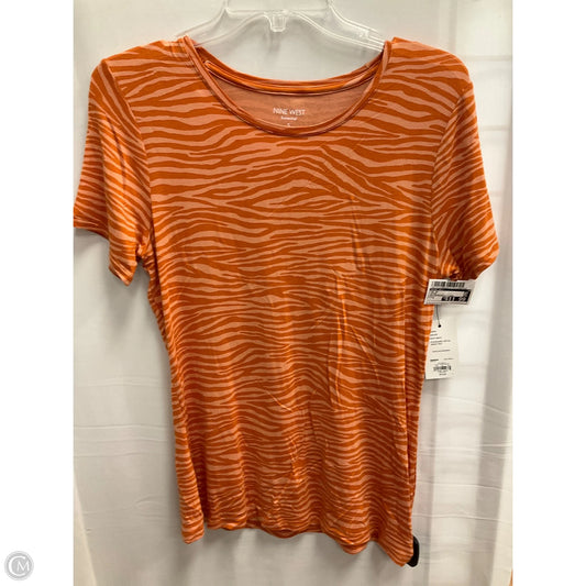 Top Short Sleeve By Nine West In Orange, Size: S