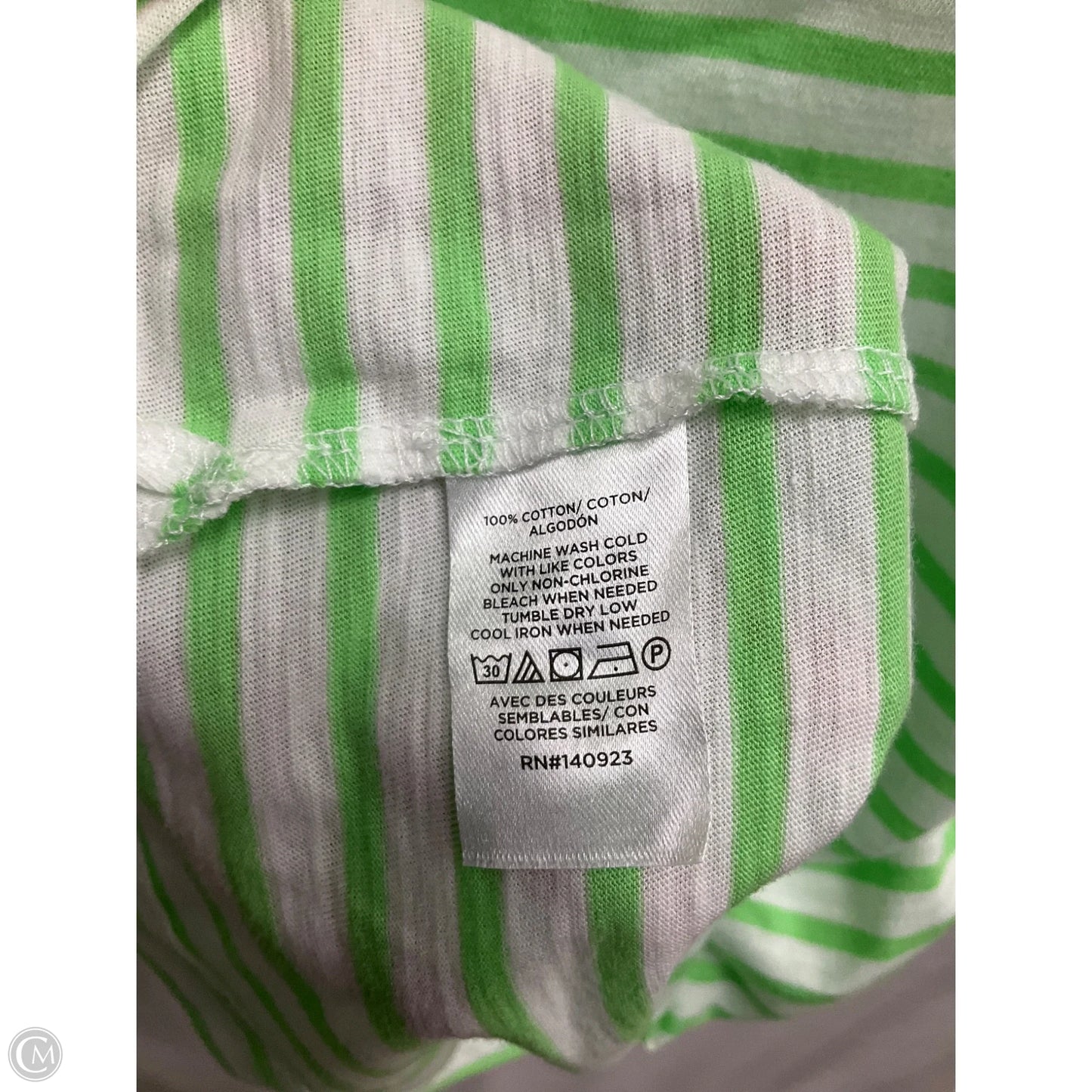 Top Short Sleeve By Loft In Striped Pattern, Size: Xs