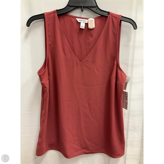 Blouse Sleeveless By Nine West In Pink, Size: S