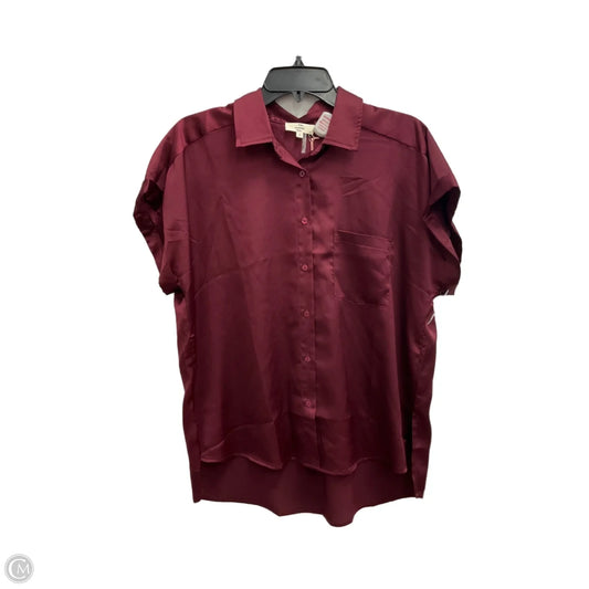 Blouse Short Sleeve By Entro In Purple, Size: S