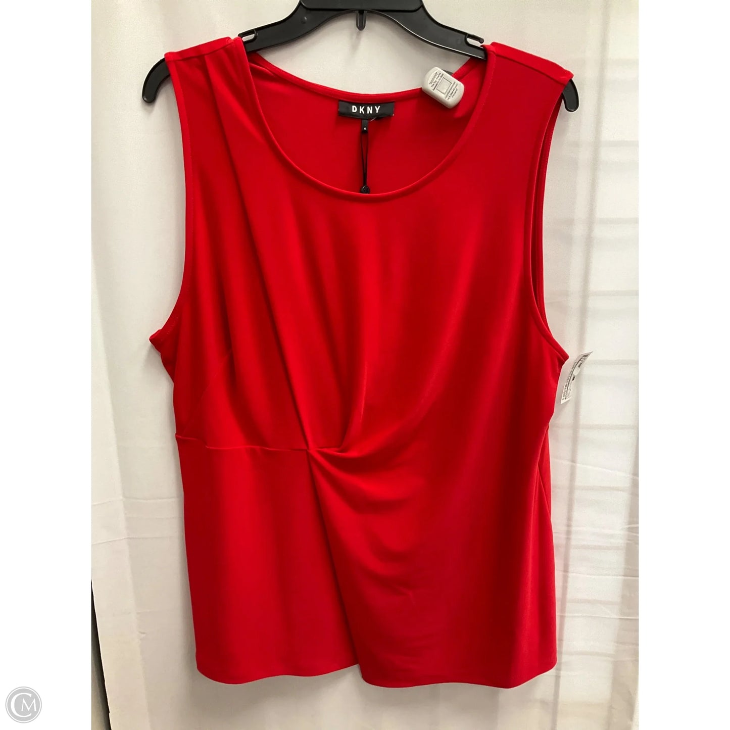 Blouse Sleeveless By Dkny In Red, Size: Xl