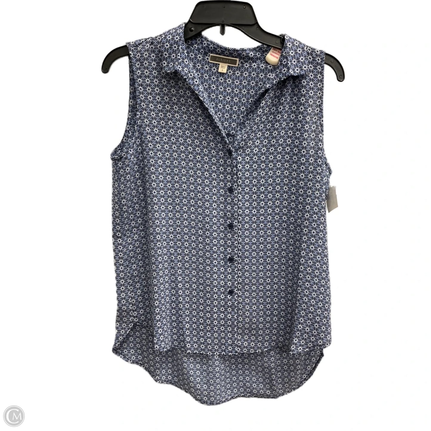 Blouse Sleeveless By Pleione In Blue, Size: S