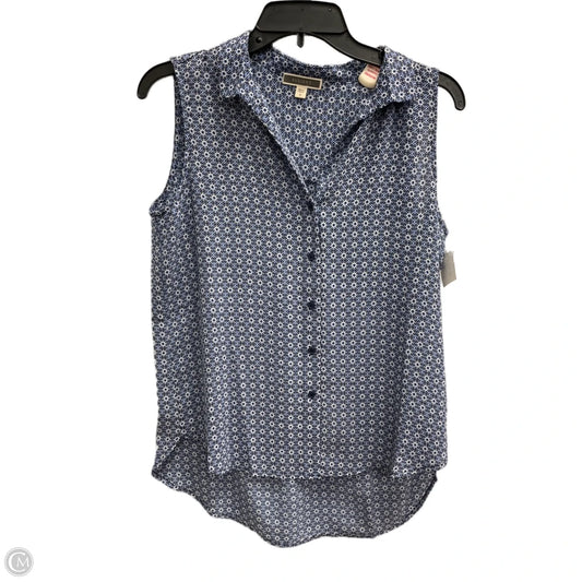 Blouse Sleeveless By Pleione In Blue, Size: S