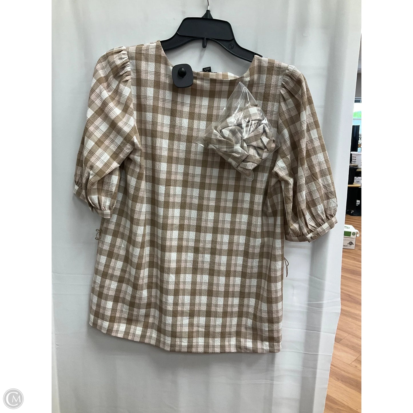 Top 3/4 Sleeve By Ann Taylor In Brown, Size: Xs