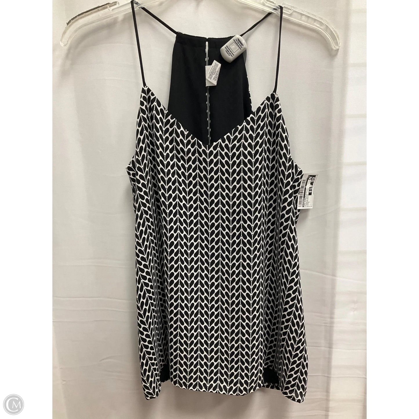 Top Sleeveless By Express In Black & White, Size: S