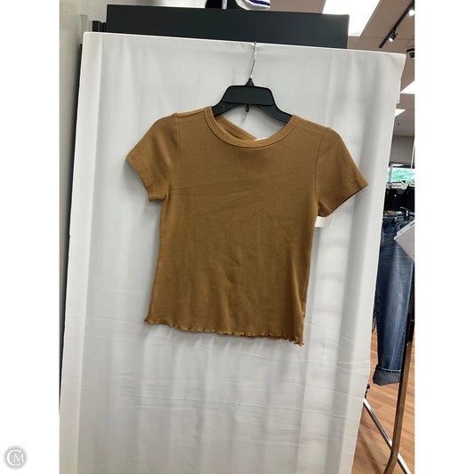 Top Short Sleeve Basic By Old Navy In Tan, Size: S
