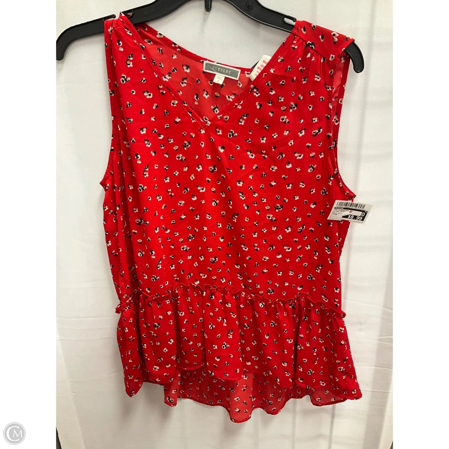 Top Sleeveless By Pleione In Floral Print, Size: M