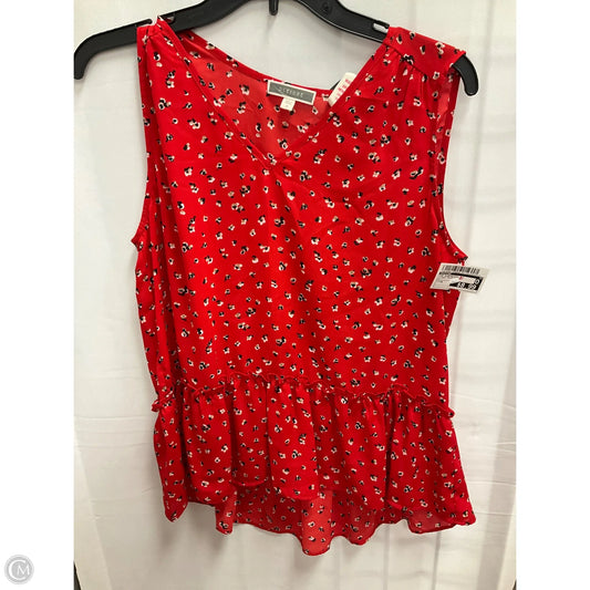 Top Sleeveless By Pleione In Floral Print, Size: M