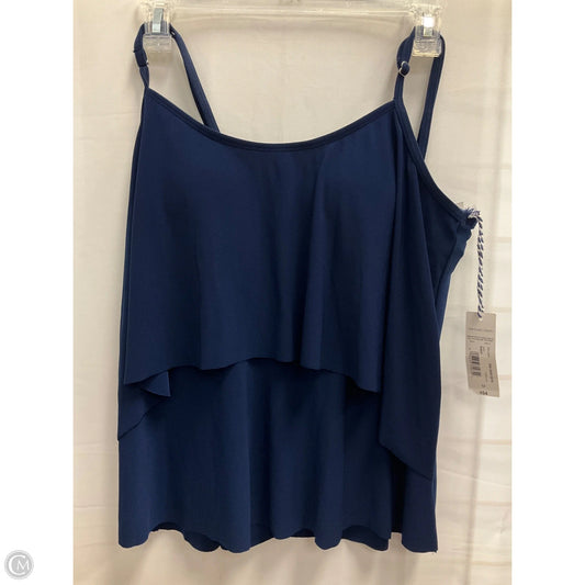 Swimsuit Top By Clothes Mentor In Navy, Size: L