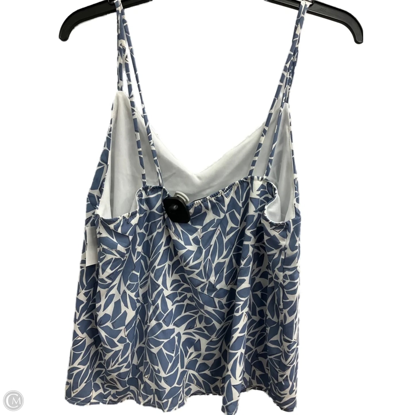 Top Sleeveless By Gilli In Blue & White, Size: L