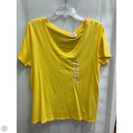 Top Short Sleeve Basic By Old Navy In Yellow, Size: M