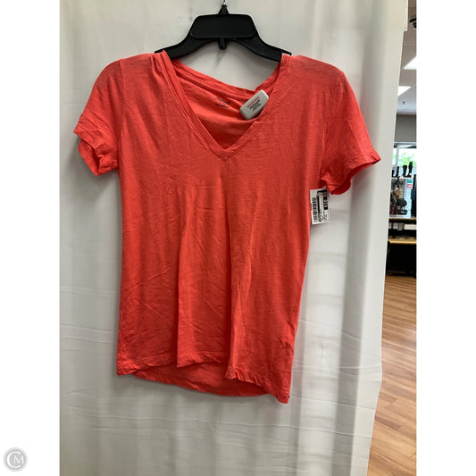 Top Short Sleeve Basic By Madewell In Coral, Size: Xs