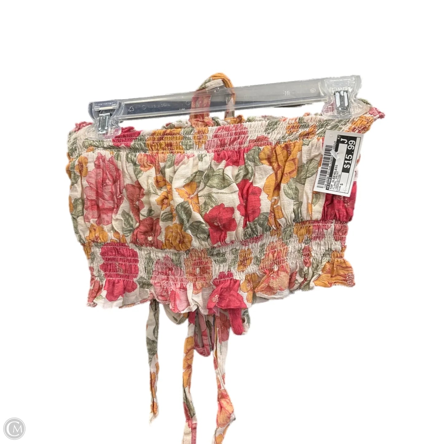 Top Sleeveless By Kivari In Floral Print, Size: S