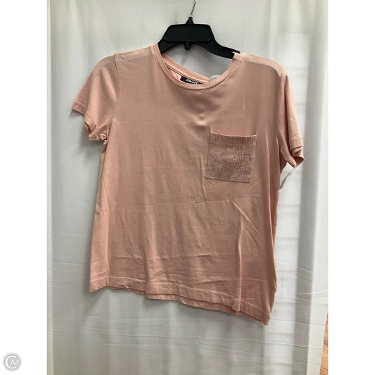 Top Short Sleeve By Dkny In Peach, Size: Xs