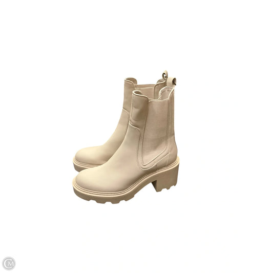 Boots Ankle Heels By Zara In Beige, Size: 9.5