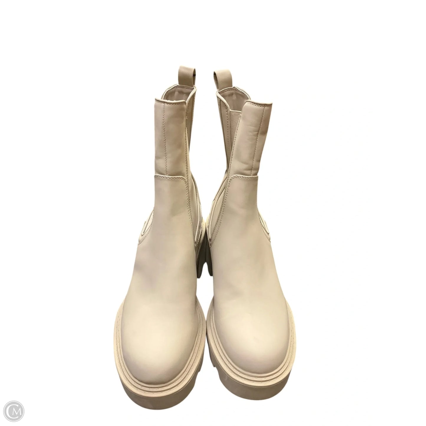 Boots Ankle Heels By Zara In Beige, Size: 9.5