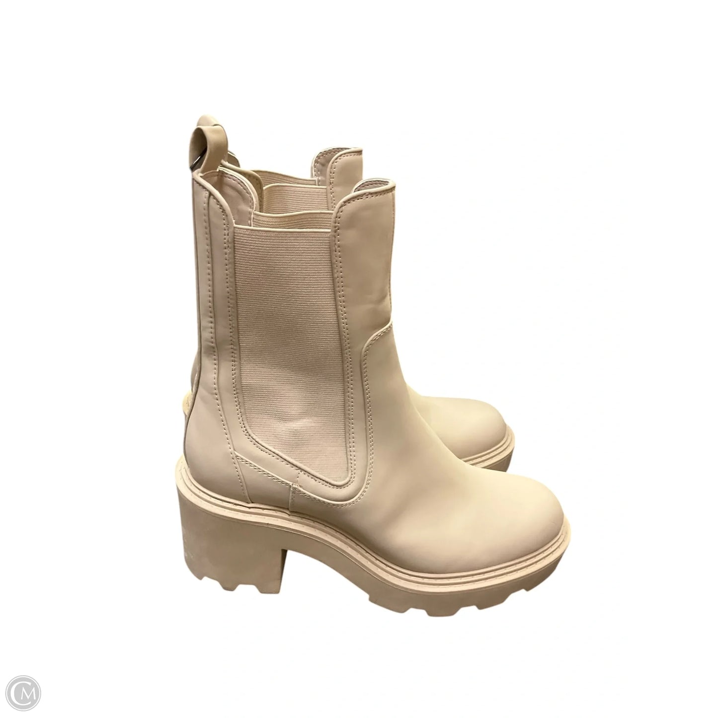 Boots Ankle Heels By Zara In Beige, Size: 9.5