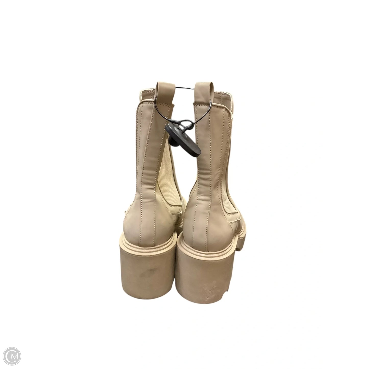Boots Ankle Heels By Zara In Beige, Size: 9.5