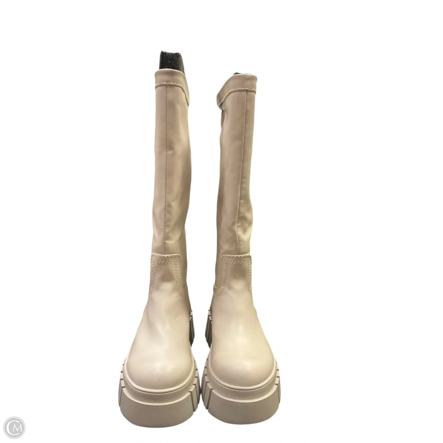 Boots Knee Flats By Zara In Ivory, Size: 6.5