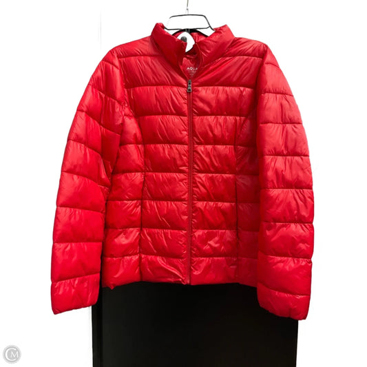Jacket Puffer & Quilted By Aqua In Red, Size: L