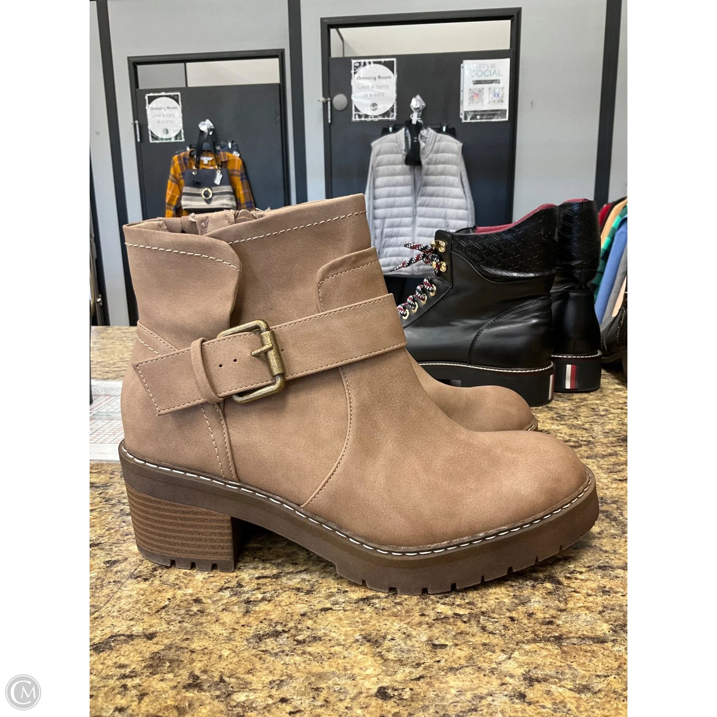 Boots Ankle Heels By Torrid In Brown, Size: 9