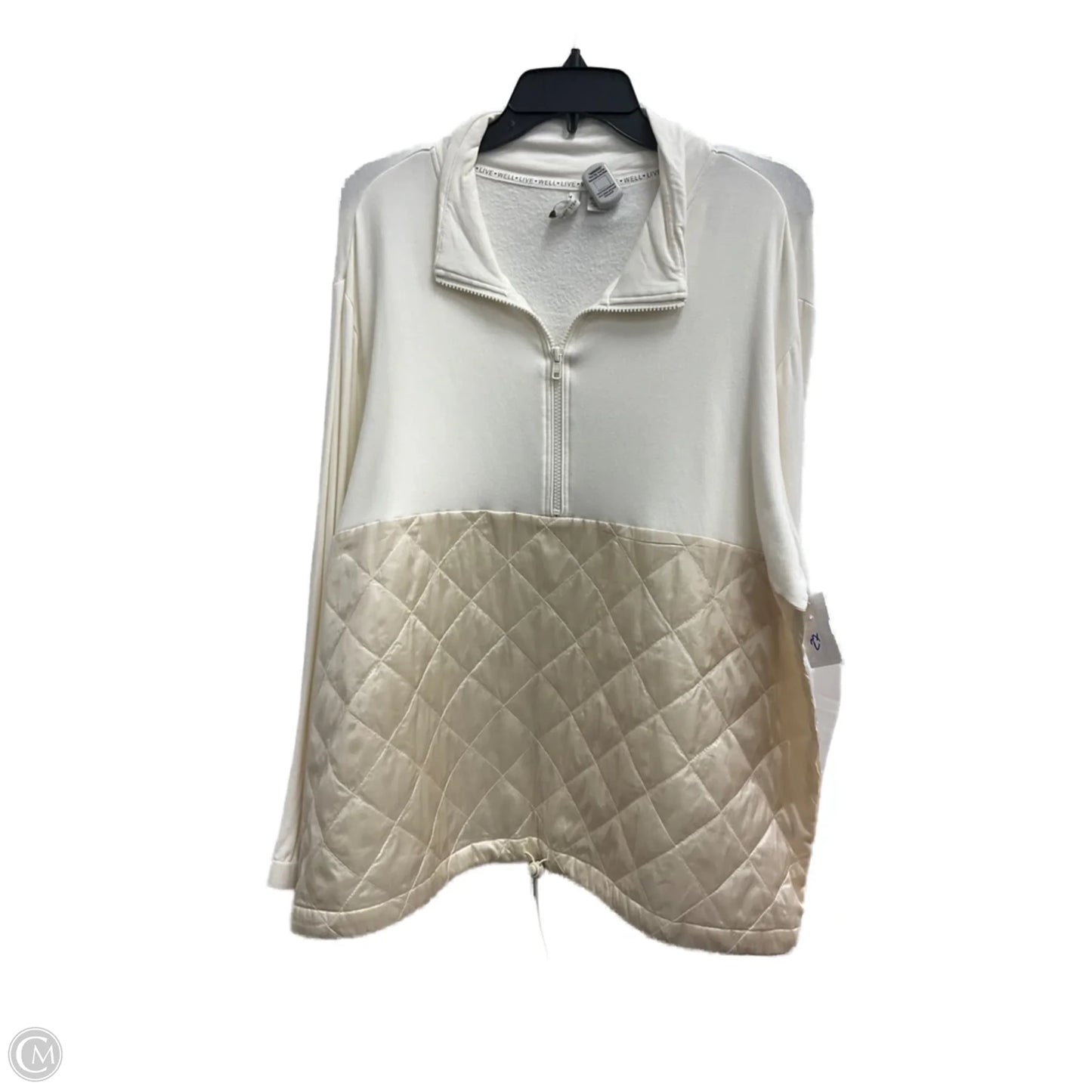 Sweatshirt Collar By Cato In Ivory, Size: 1x