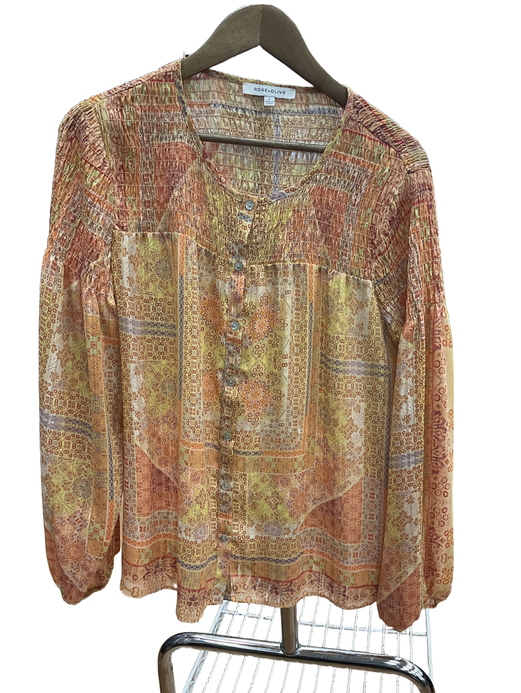 Blouse Long Sleeve By Rose And Olive  Size: L