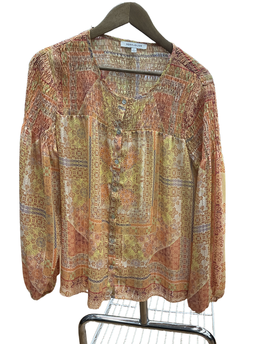 Blouse Long Sleeve By Rose And Olive  Size: L