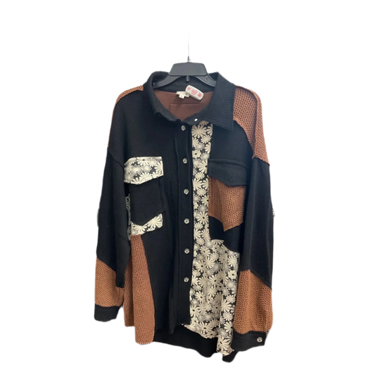 Jacket Other By Pol In Black & Brown, Size: L