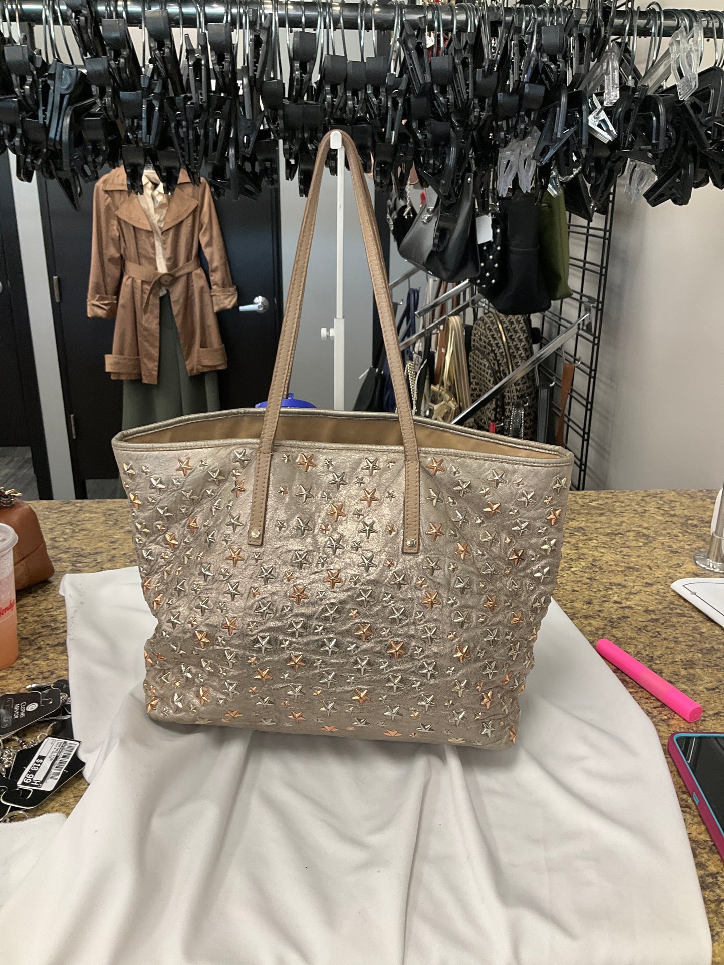 Handbag Luxury Designer By Jimmy Choo, Size: Large