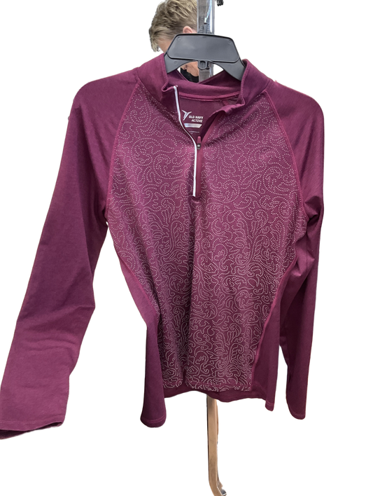 Athletic Top Long Sleeve Collar By Old Navy  Size: L